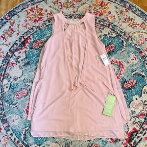 SLNY Pink Sleeveless Mini Dress